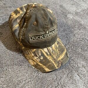 Duck Dynasty A&E Camo Distressed Baseball Hat Mens Adjustable Outdoor Cap Brown